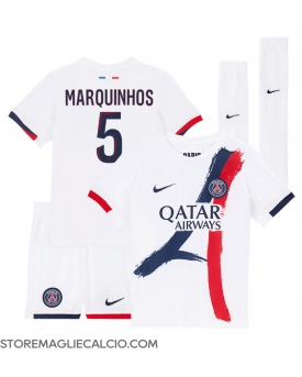 Paris Saint-Germain Marquinhos #5 Maglia Gara Trasferta Repliche 2024-25 Bambino